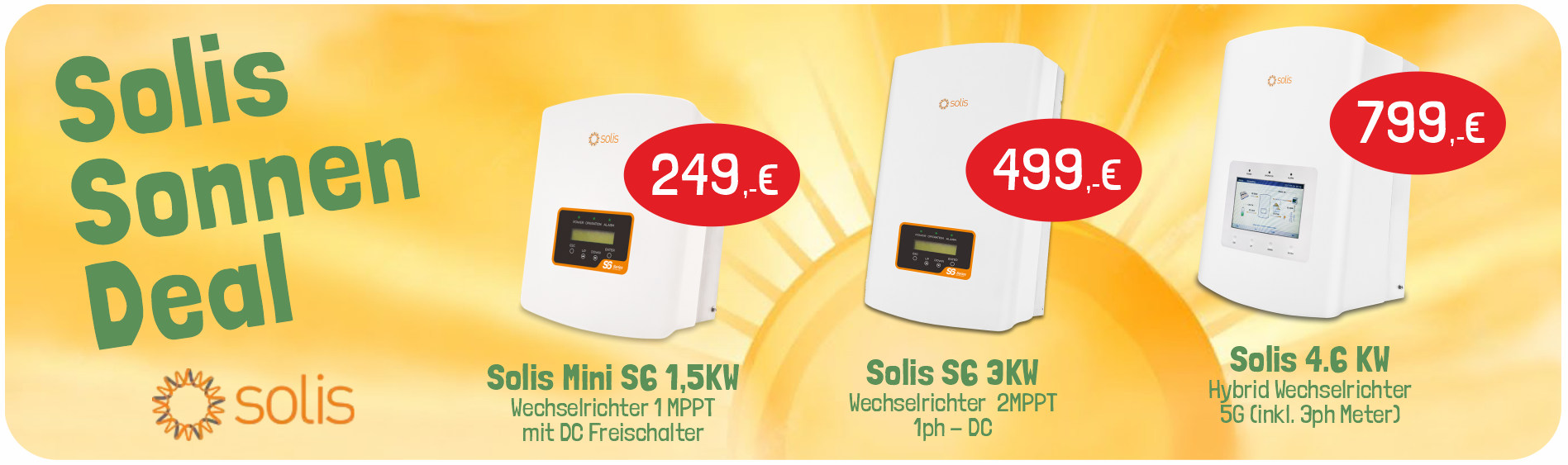 Solis 4.6 KW Hybrid Wechselrichter 5G (inkl. 3ph Meter)