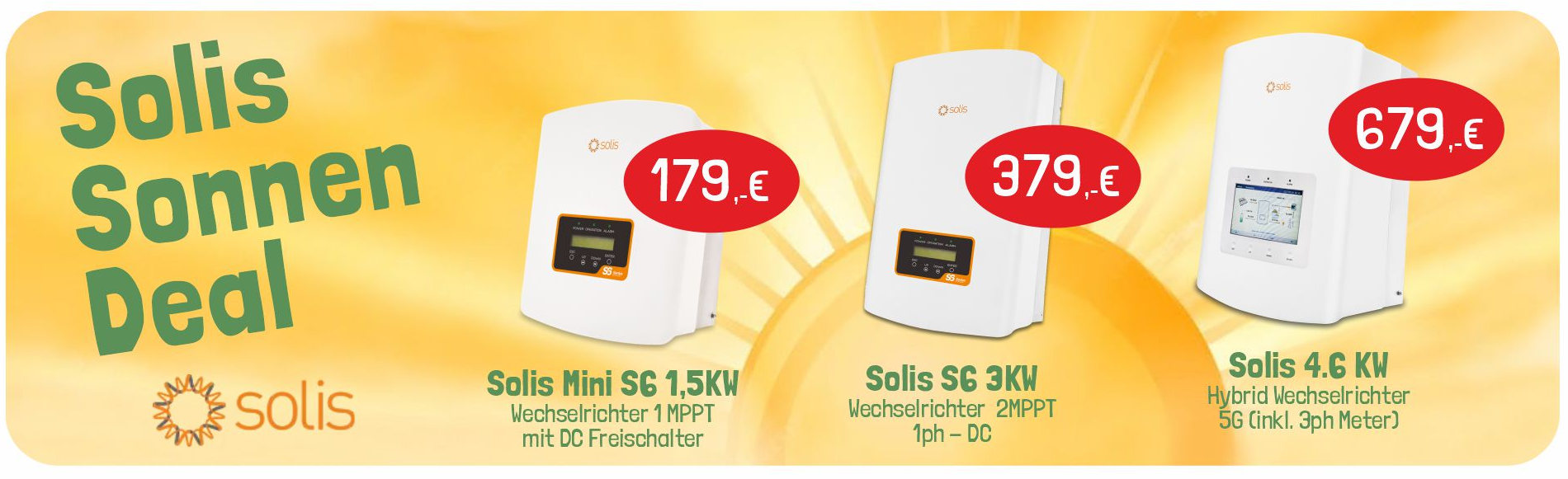 Solis 4.6 KW Hybrid Wechselrichter 5G (inkl. 3ph Meter)