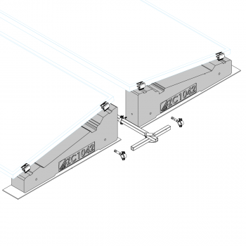 Modulhalter Set für Boden, Flachdach ( 2 Module ) inkl. Balastierung 10° - 42 kg