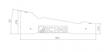 Modulhalter Set für Boden, Flachdach ( 1 Modul ) inkl. Balastierung 10° - 42 kg