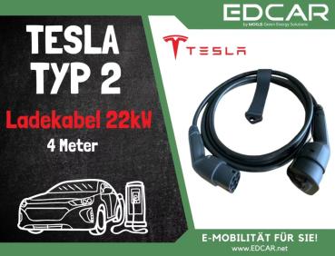Tesla Typ 2 Ladekabel 22KW 4m