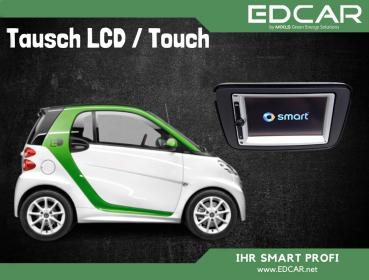Tausch LCD + Touchdisplay Smart 451 Radio Navi Bosch Highline