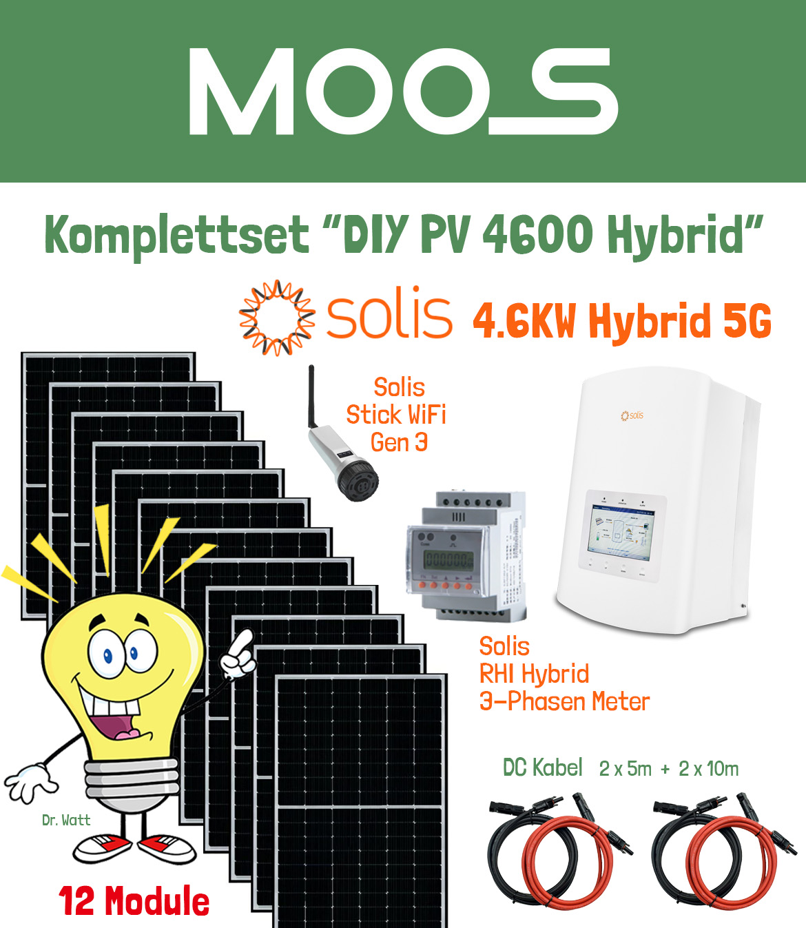 Green Energy Shop by Alexander MOOS - MOOS Mini PV Komplettset „DIY-PV 4600  Hybrid“