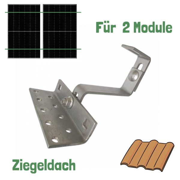 Modulhalter Set Dach "Frankfurter Pfanne" VS  senkrecht (2 Module)
